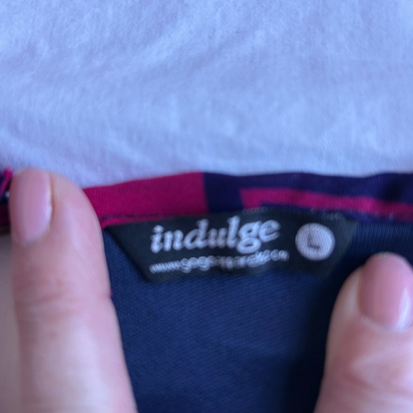 Indulge chevron print maxi dress Sz L - Picture 3 of 7